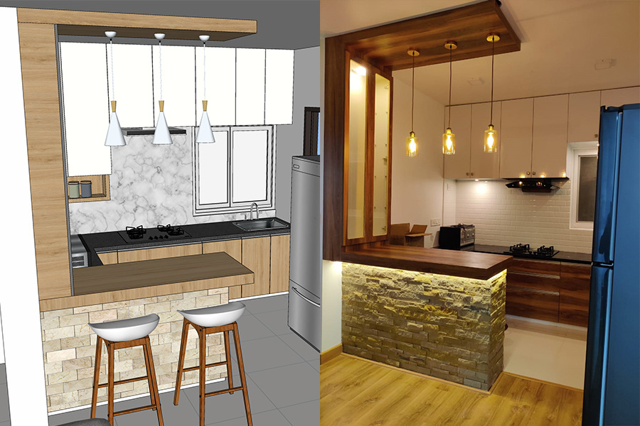 Rohan Akriti 2bhk interior