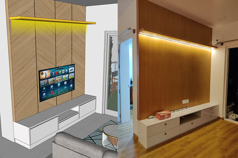 Rohan Akriti 2bhk interior