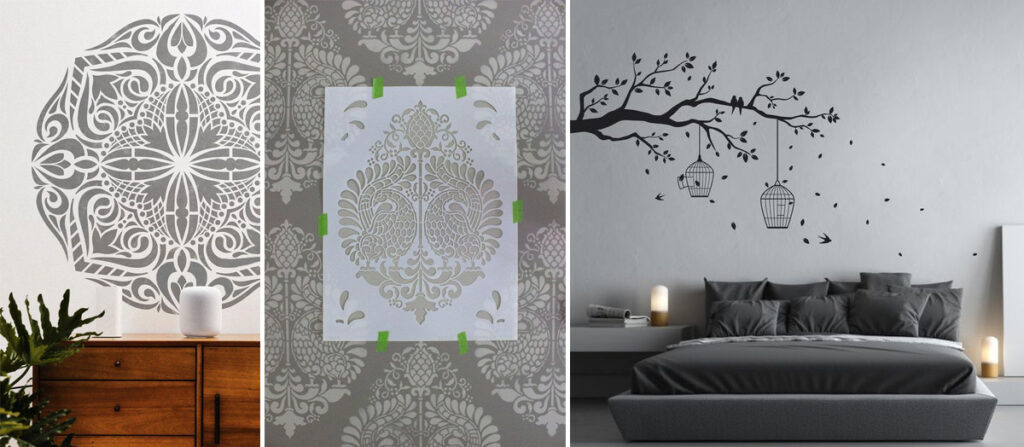 Stencil wall paint