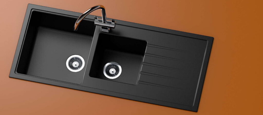 Double Bowl with Drainboard kitchen sink